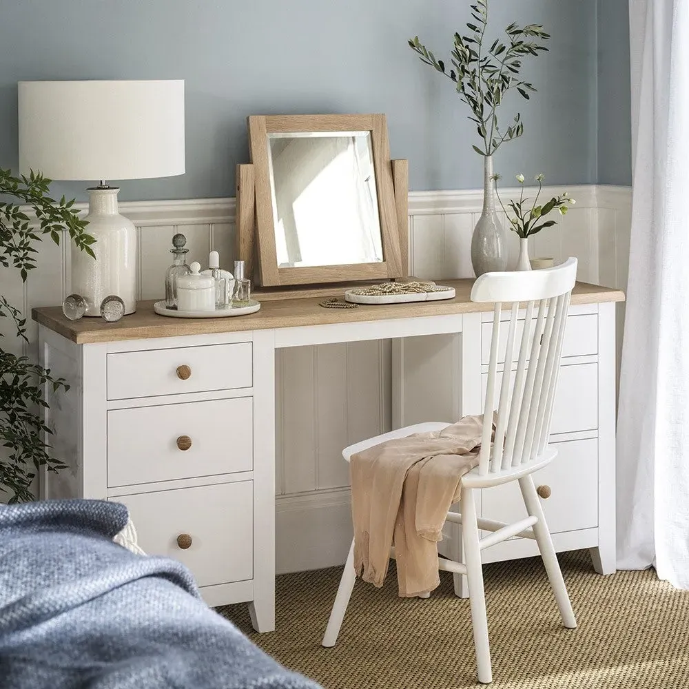 Chester Dressing Table with 6 Drawers - Pure White