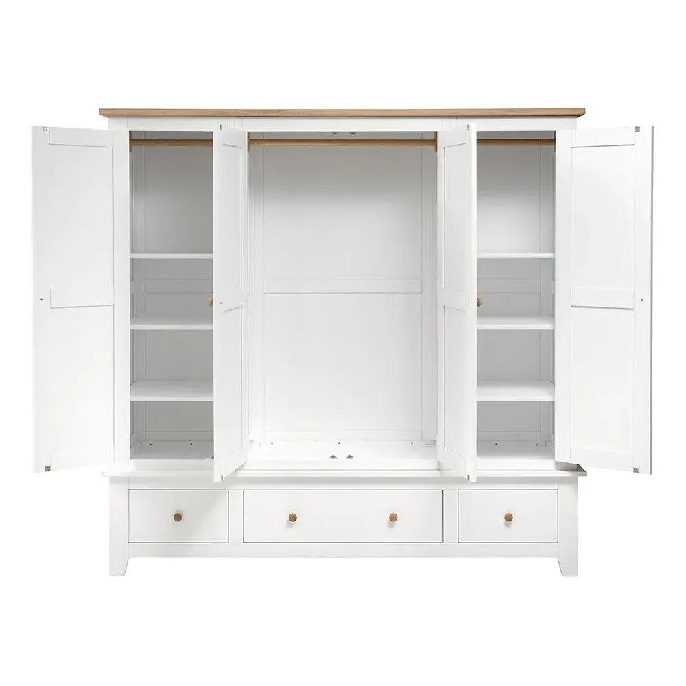 Chester Four Door Wardrobe - Pure White