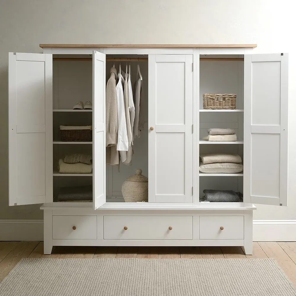 Chester Four Door Wardrobe - Pure White image