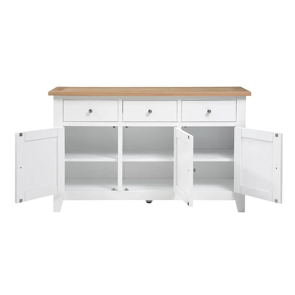 Chester Large Sideboard - White, Oak
