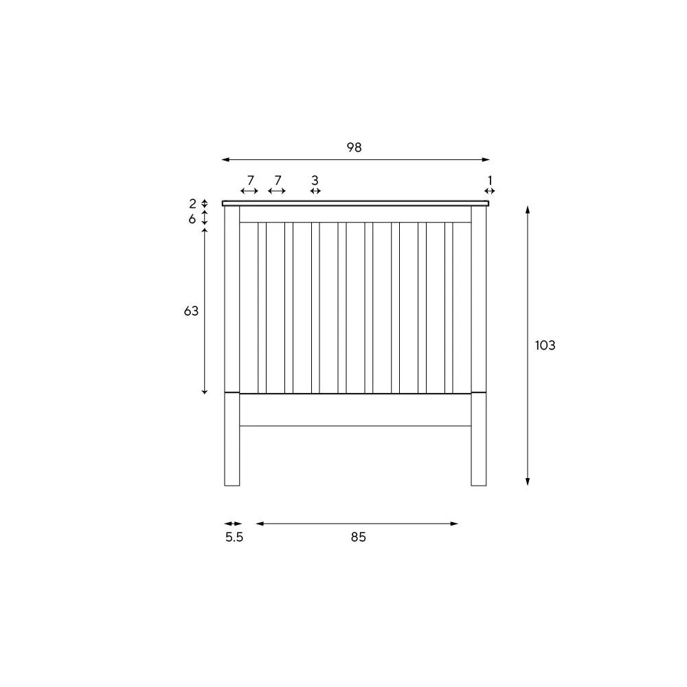 Chester Single Bed Frame - Pure White, Oak