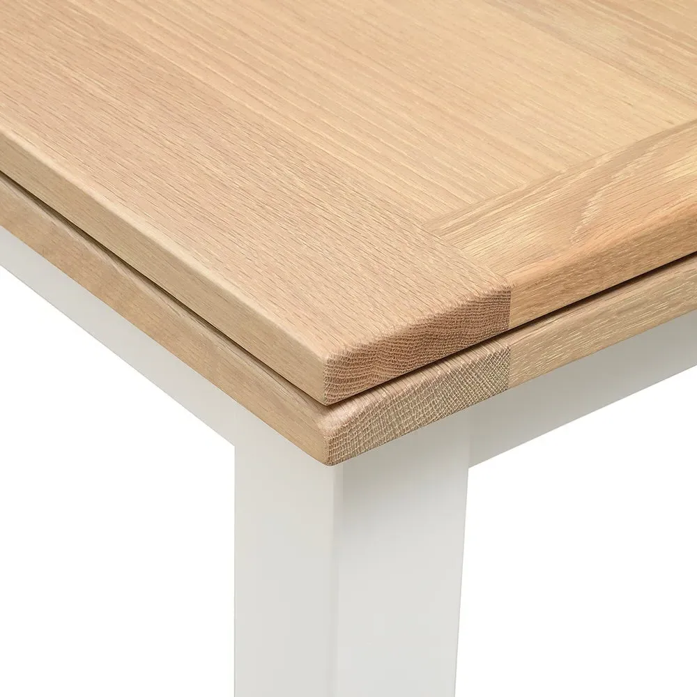 Chester Square Extendable Dining Table - White, Oak