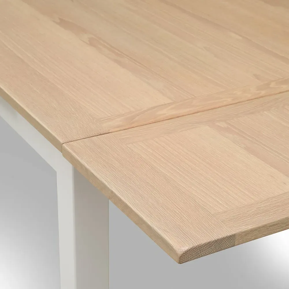 Chester Square Extendable Dining Table - White, Oak