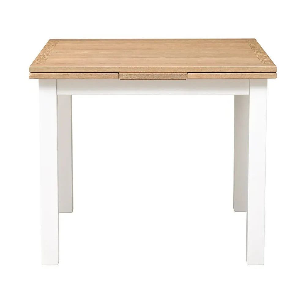 Chester Square Extendable Dining Table - White, Oak
