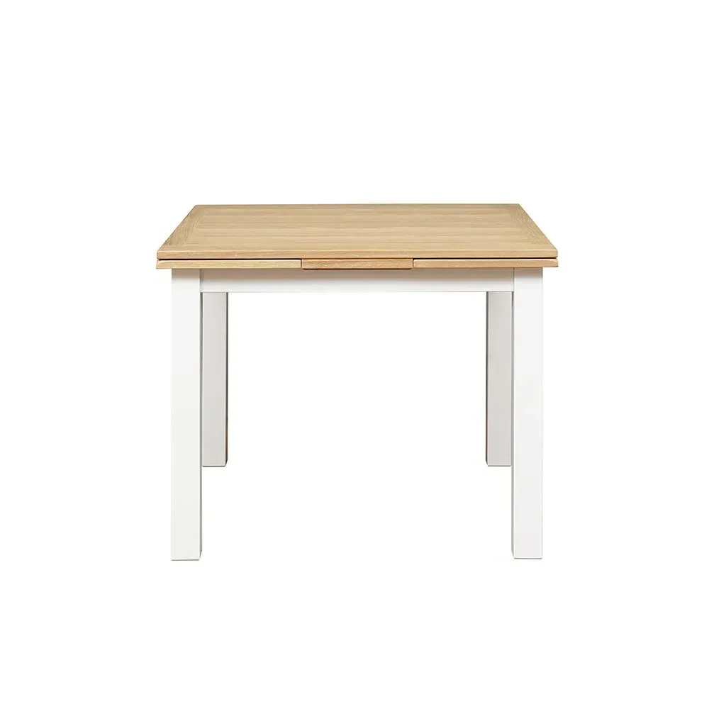 Chester Square Extendable Dining Table - White, Oak image