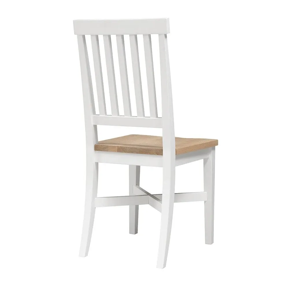 Chester Wooden Seat Dining Chair - White