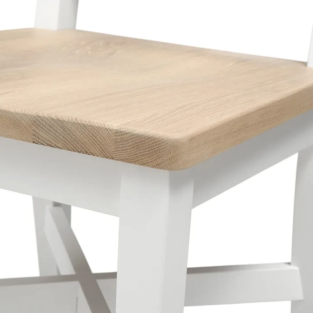 Chester Wooden Seat Dining Chair - White