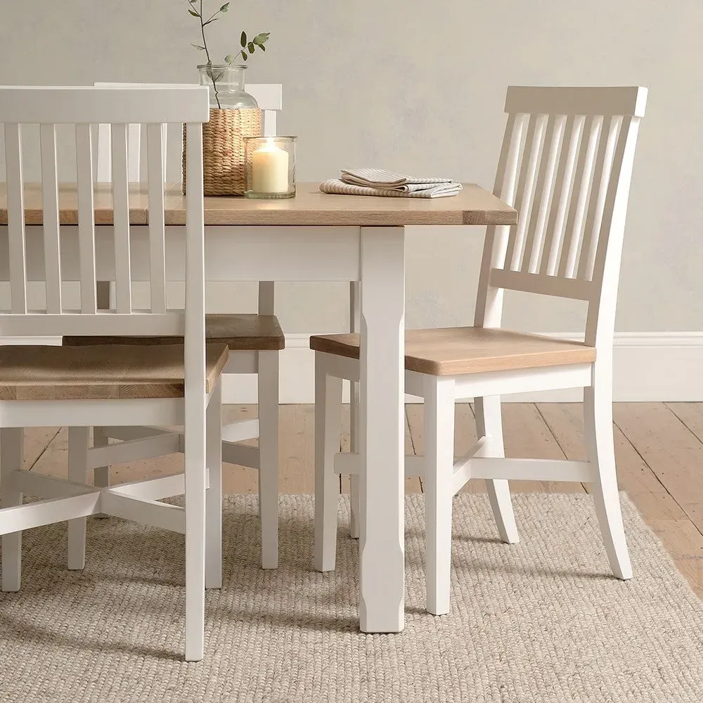 Chester Wooden Seat Dining Chair - White image