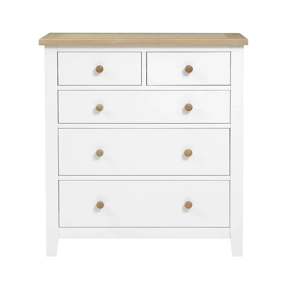 Double Wardrobe Bedroom Set - White, Oak