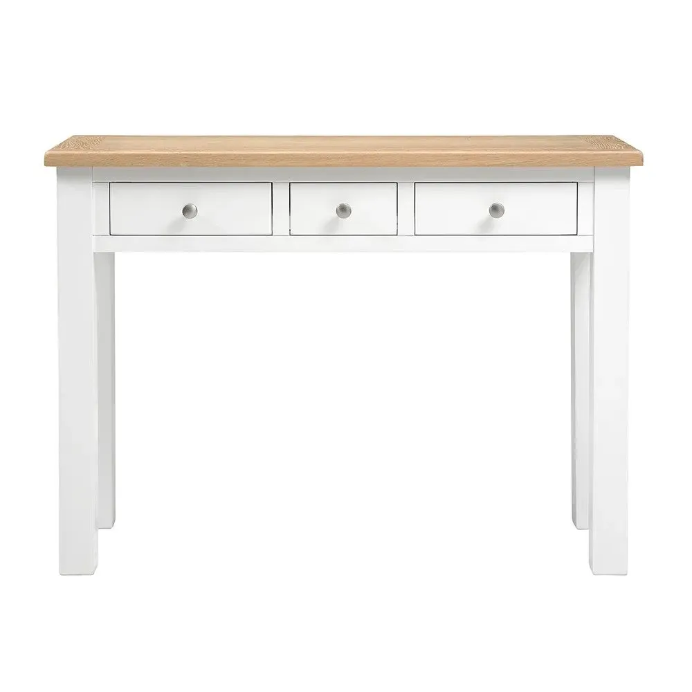 Dressing Table with 3 Drawers - White, Oak