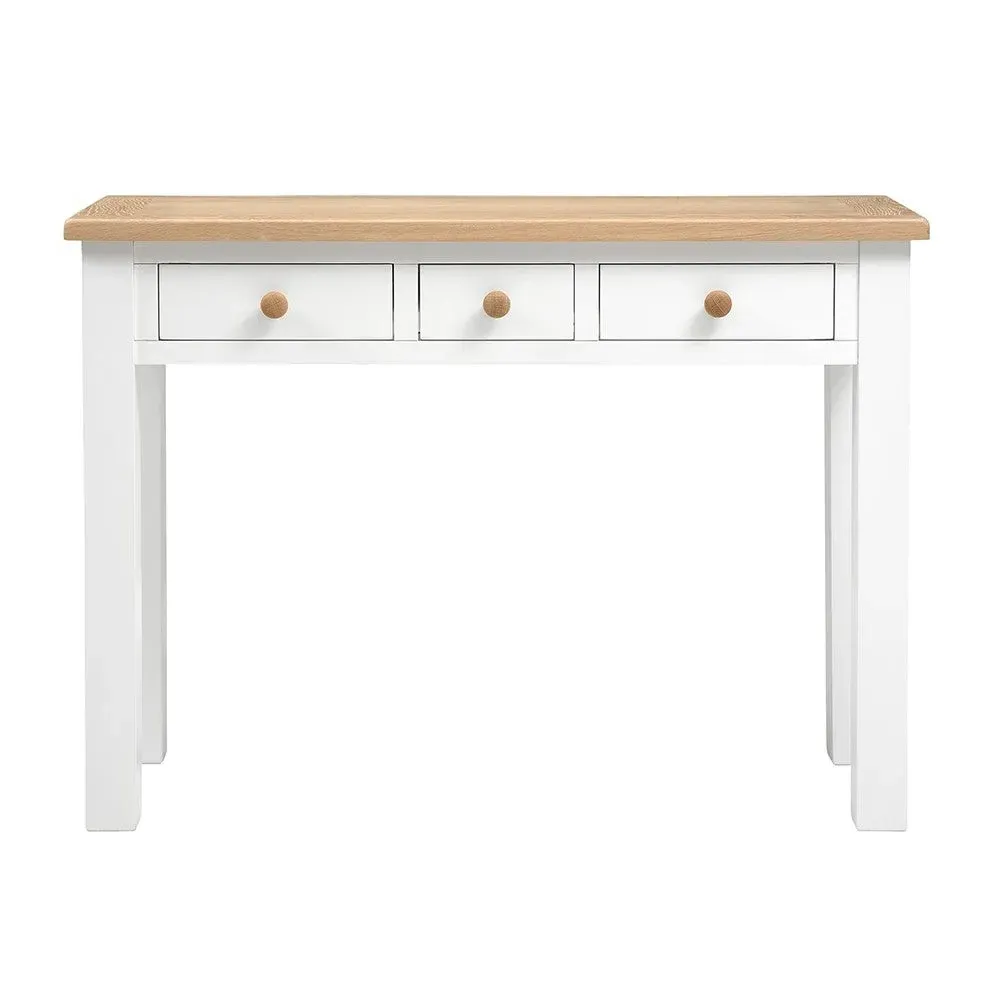 Dressing Table with 3 Drawers - White, Oak