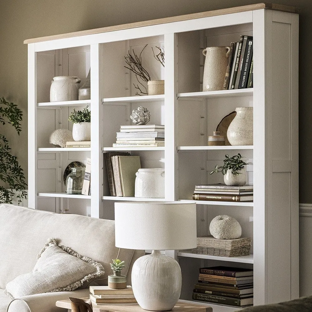 Grand Bookcase with Drawers - White
