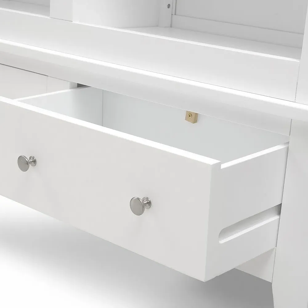 Grand Bookcase with Drawers - White