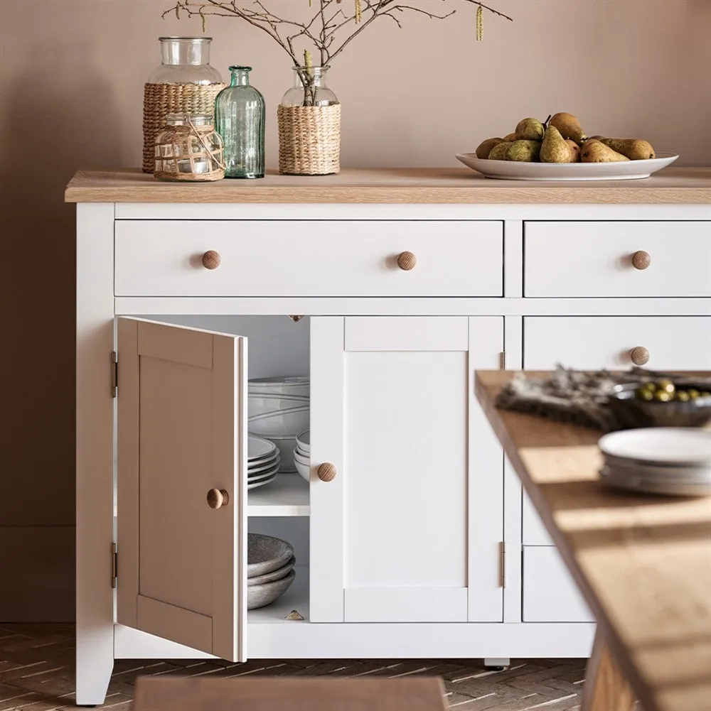 Grand Sideboard - White, Oak