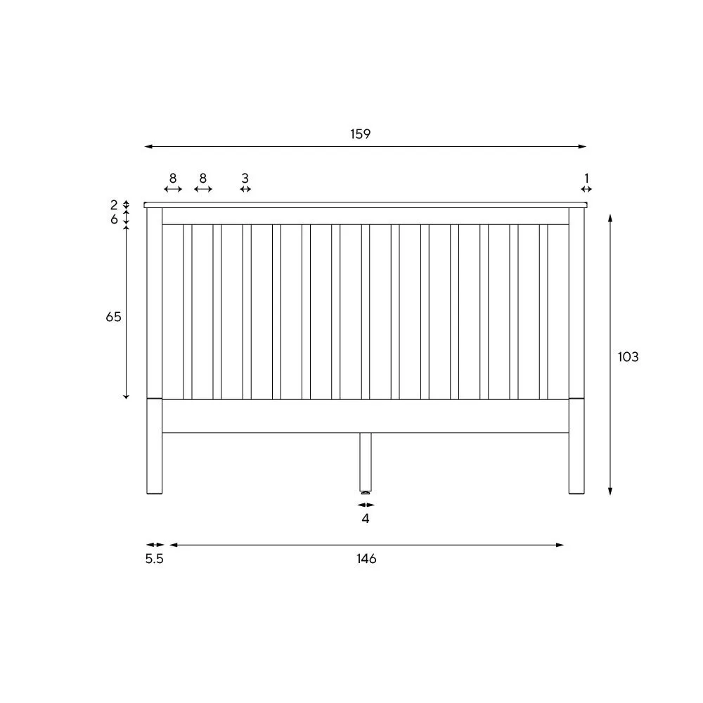 King Size Bed Frame - White, Oak