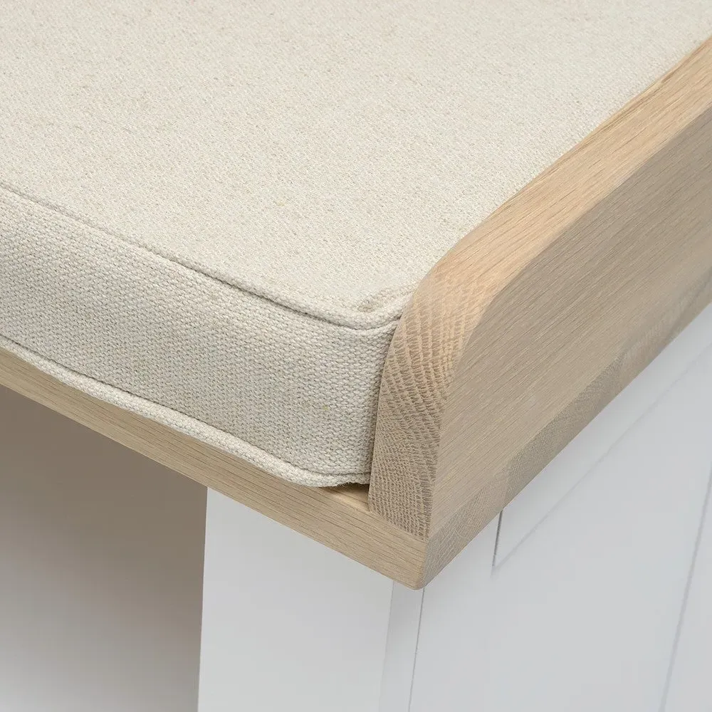 Large Shoe Storage Bench - White, Oak