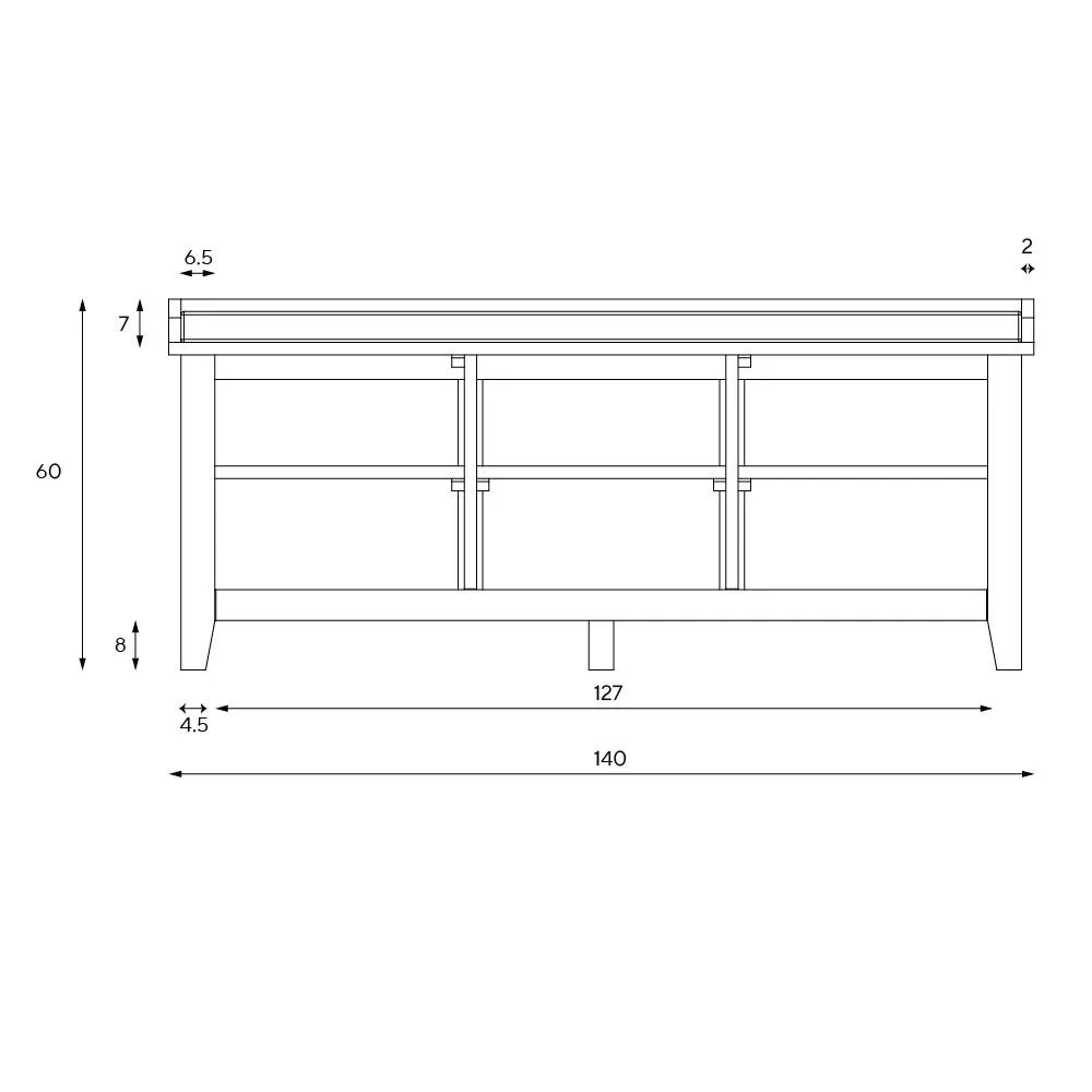 Large Shoe Storage Bench - White, Oak