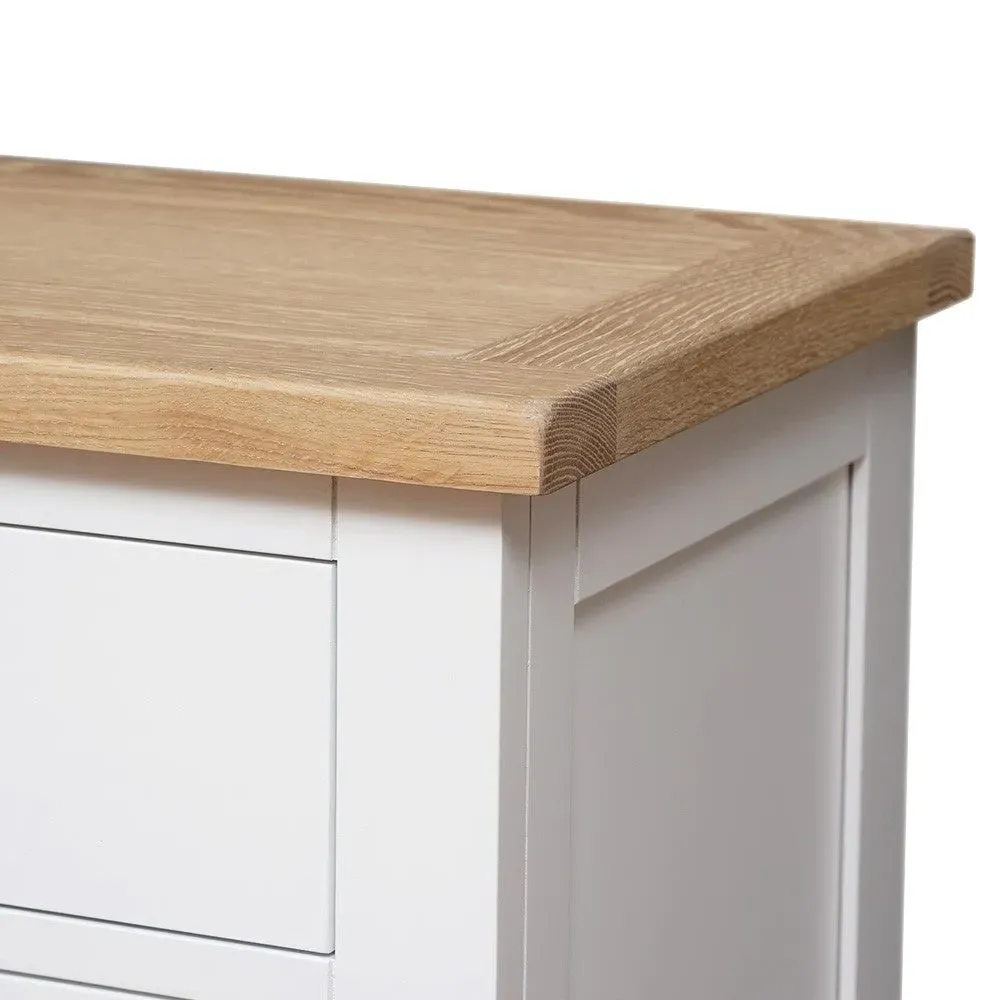 Set of 2 Jumbo Bedside Tables - White, Oak