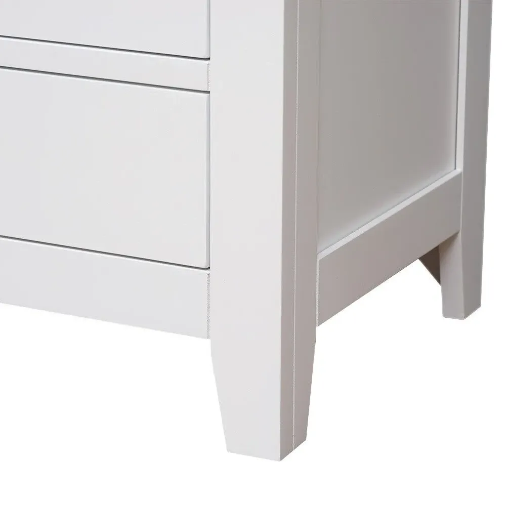 Set of 2 Jumbo Bedside Tables - White, Oak