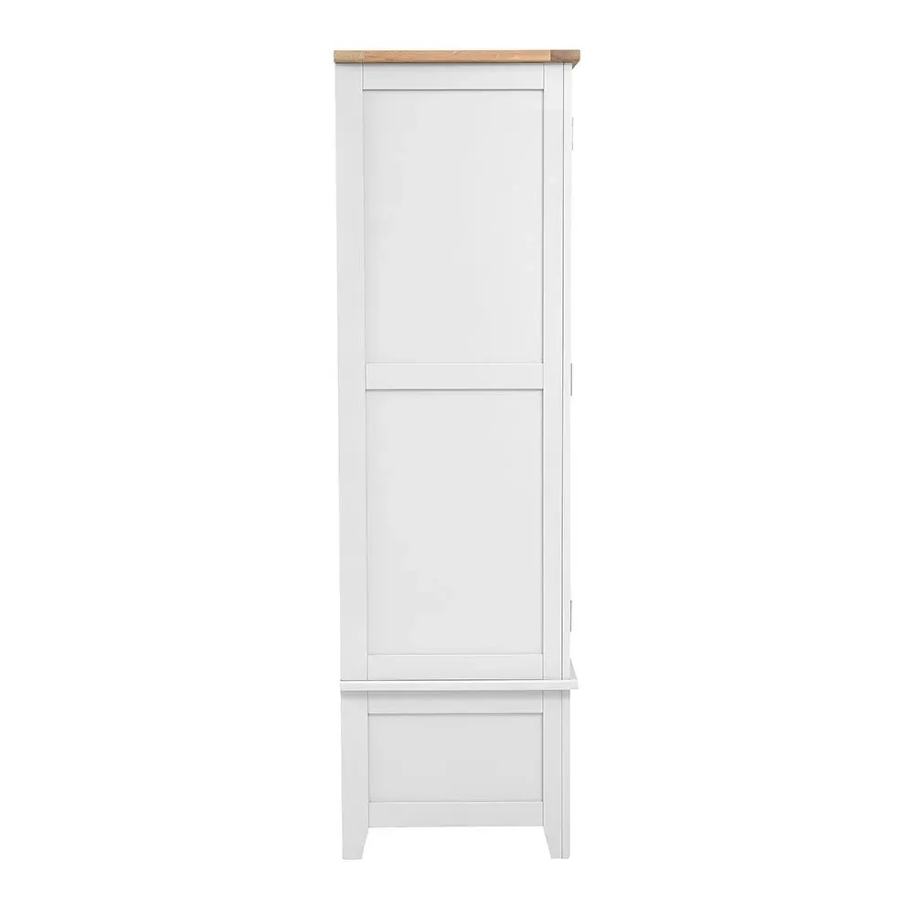 Single Wardrobe - White, Oak