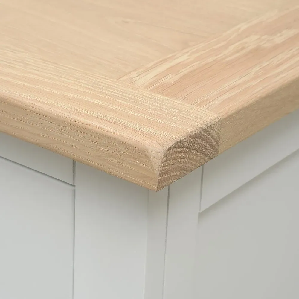 Tallboy with 6 Drawers - White, Oak