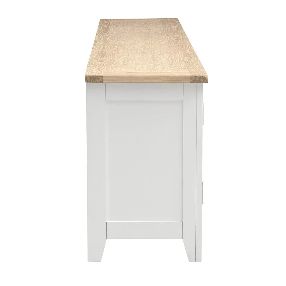 TV Stand with Storage - White, Oak