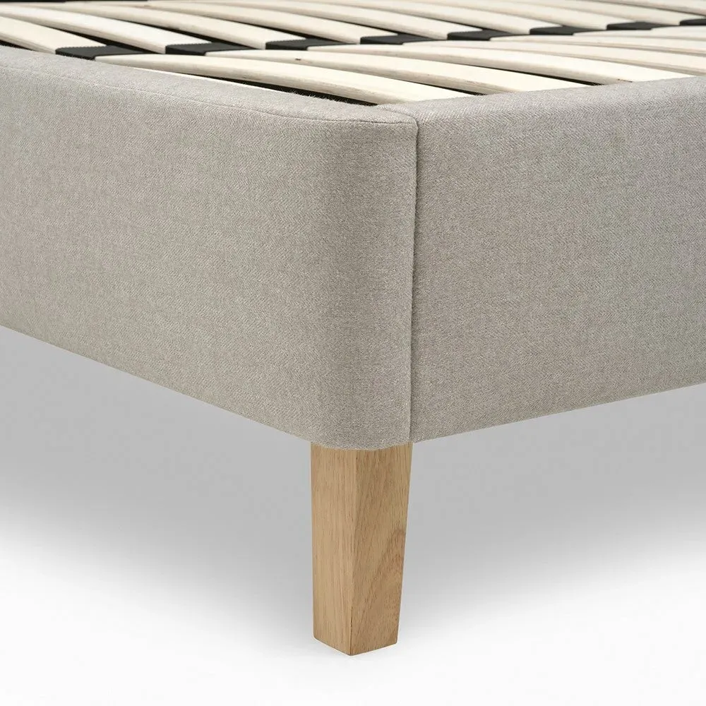 Churchill Super King Upholstered Bed - Natural, Tweed