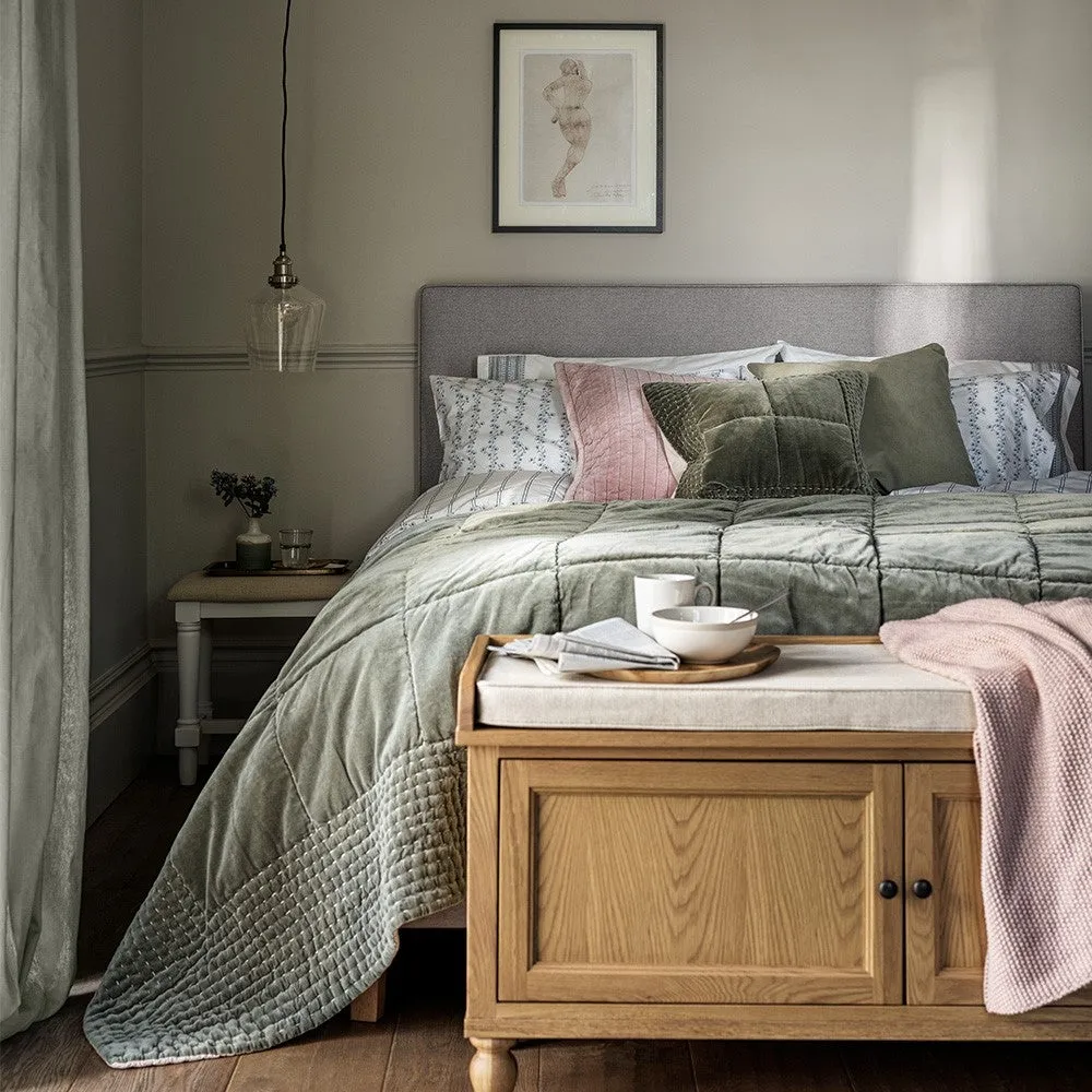 Churchill Super King Upholstered Bed - Natural, Tweed image