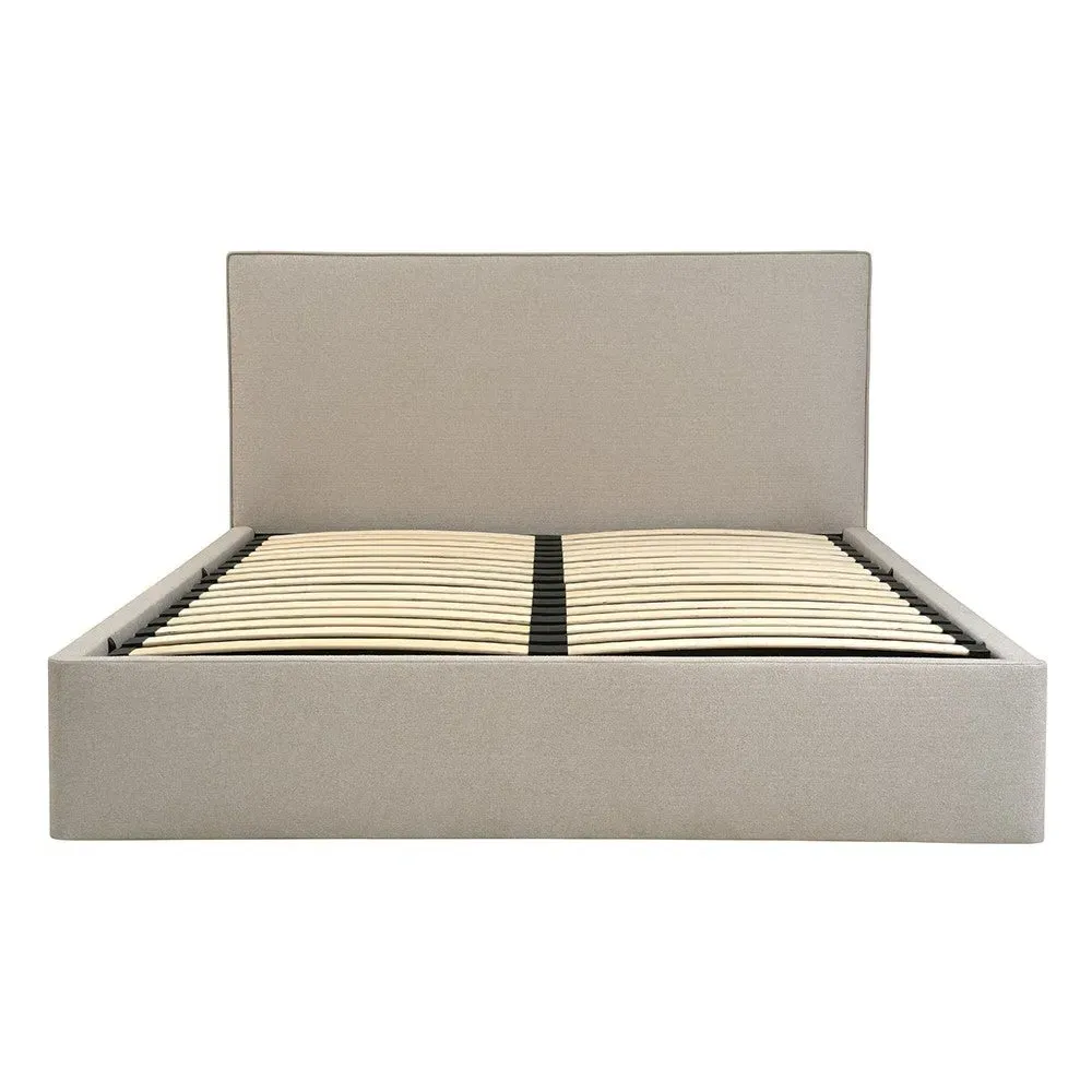 Double Ottoman Bed with Storage - Natural, Tweed image