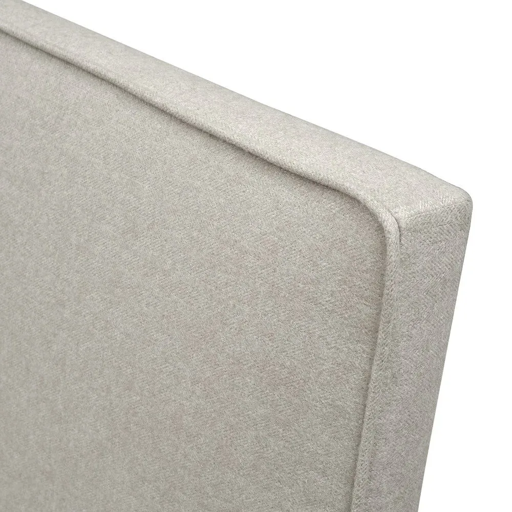 King Size Upholstered Bed - Natural Tweed