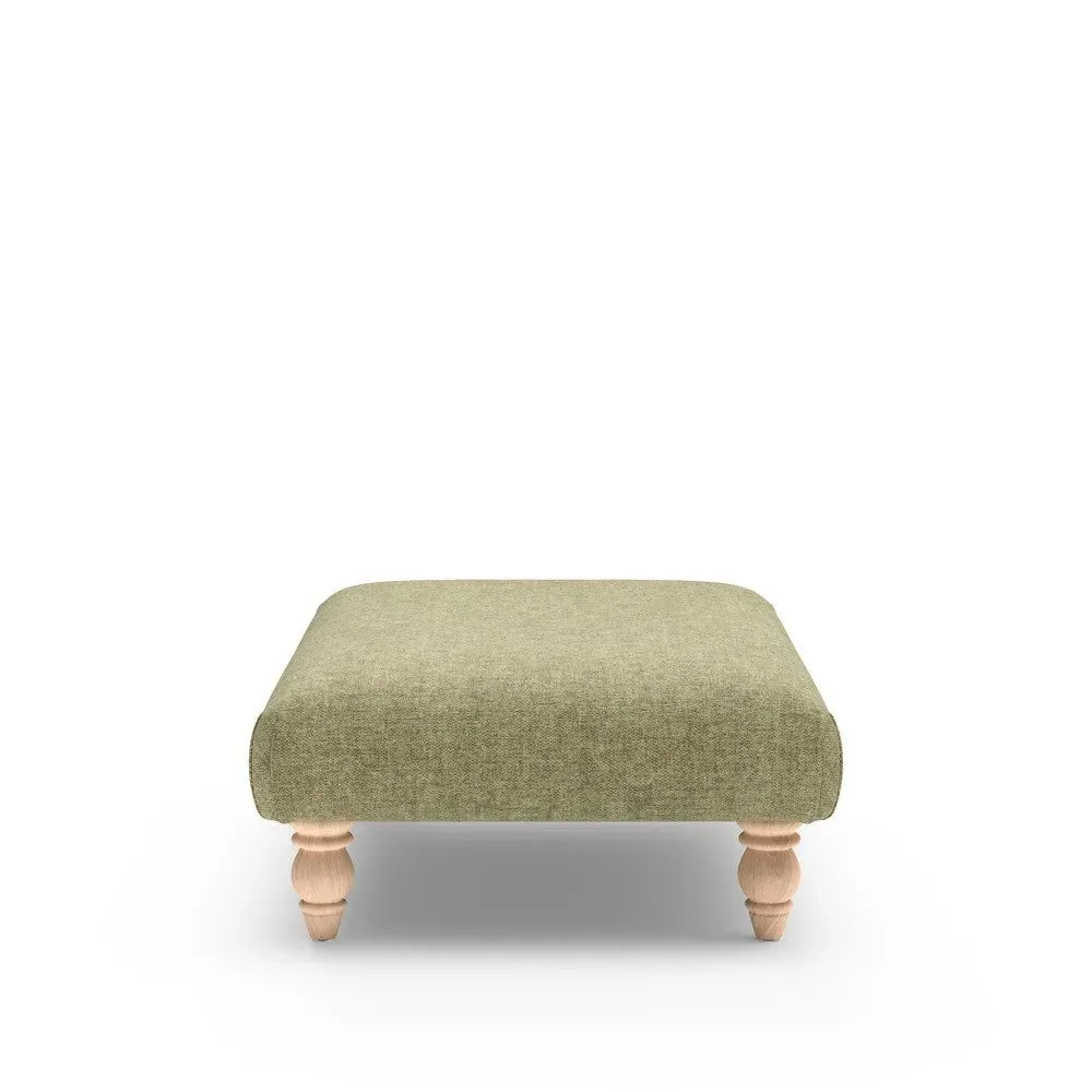 Rectangular Foot Stool - Sage Green, Aquaclean Oxford