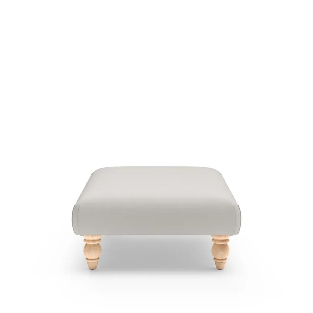 Rectangular Footstool - Dove Grey, House Linen Mix