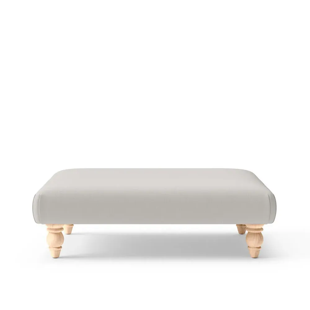 Rectangular Footstool - Dove Grey, House Linen Mix image
