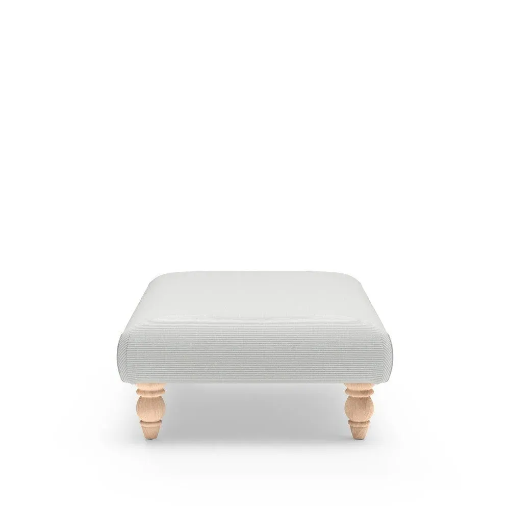 Rectangular Footstool - Duck Egg, Broadway Stripe