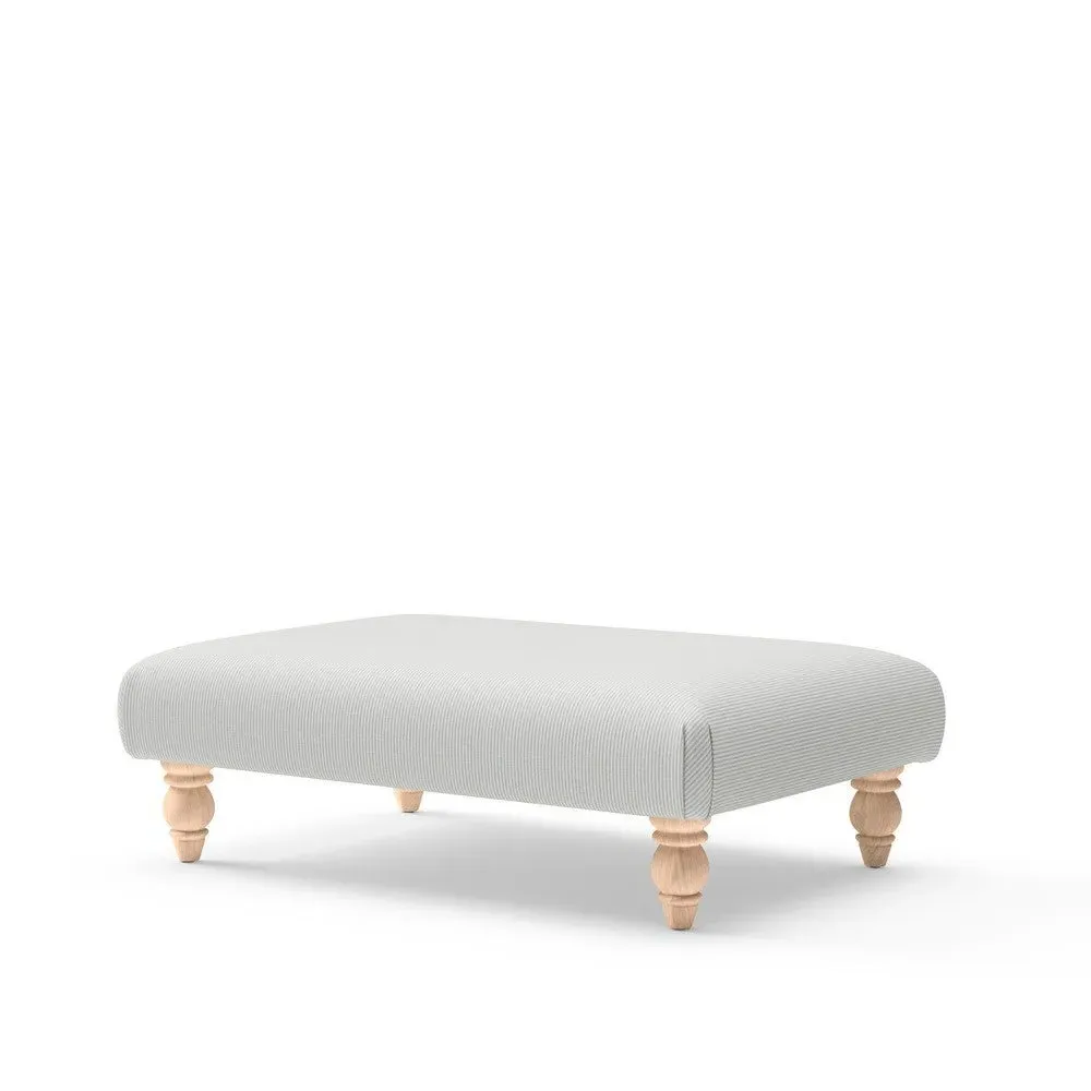 Rectangular Footstool - Duck Egg, Broadway Stripe