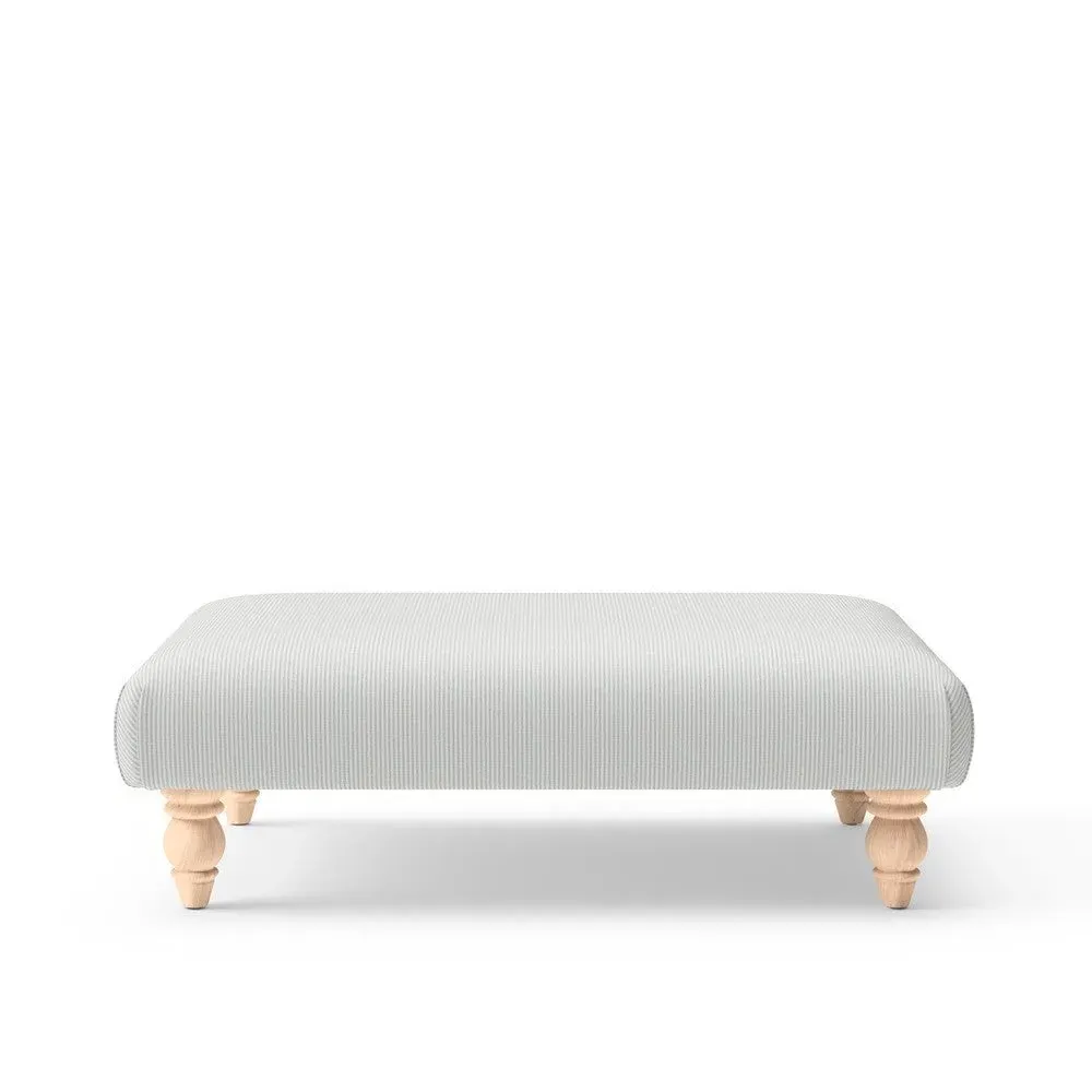 Rectangular Footstool - Duck Egg, Broadway Stripe image