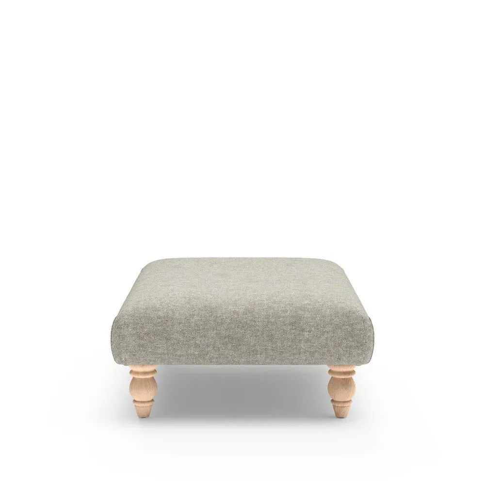 Rectangular Footstool - Green, Aquaclean Oxford
