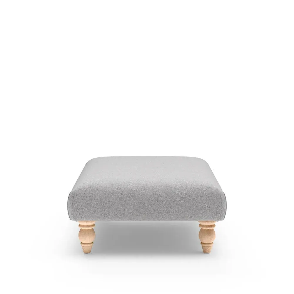 Rectangular Footstool - Grey, Rustic Weave