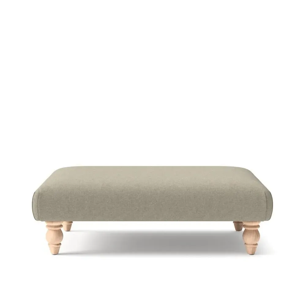Rectangular Footstool - Mid Grey, House Linen Mix image