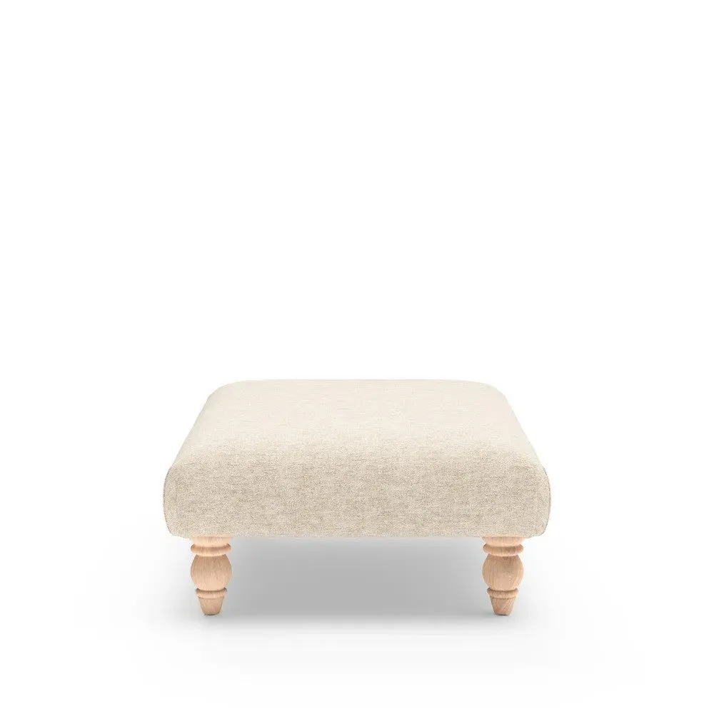 Rectangular Footstool - Natural, Aquaclean Oxford