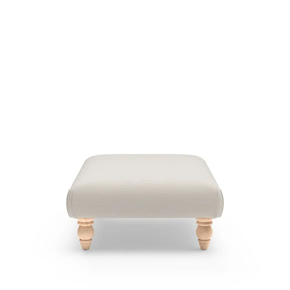Rectangular Footstool - Natural, Broadway Stripe