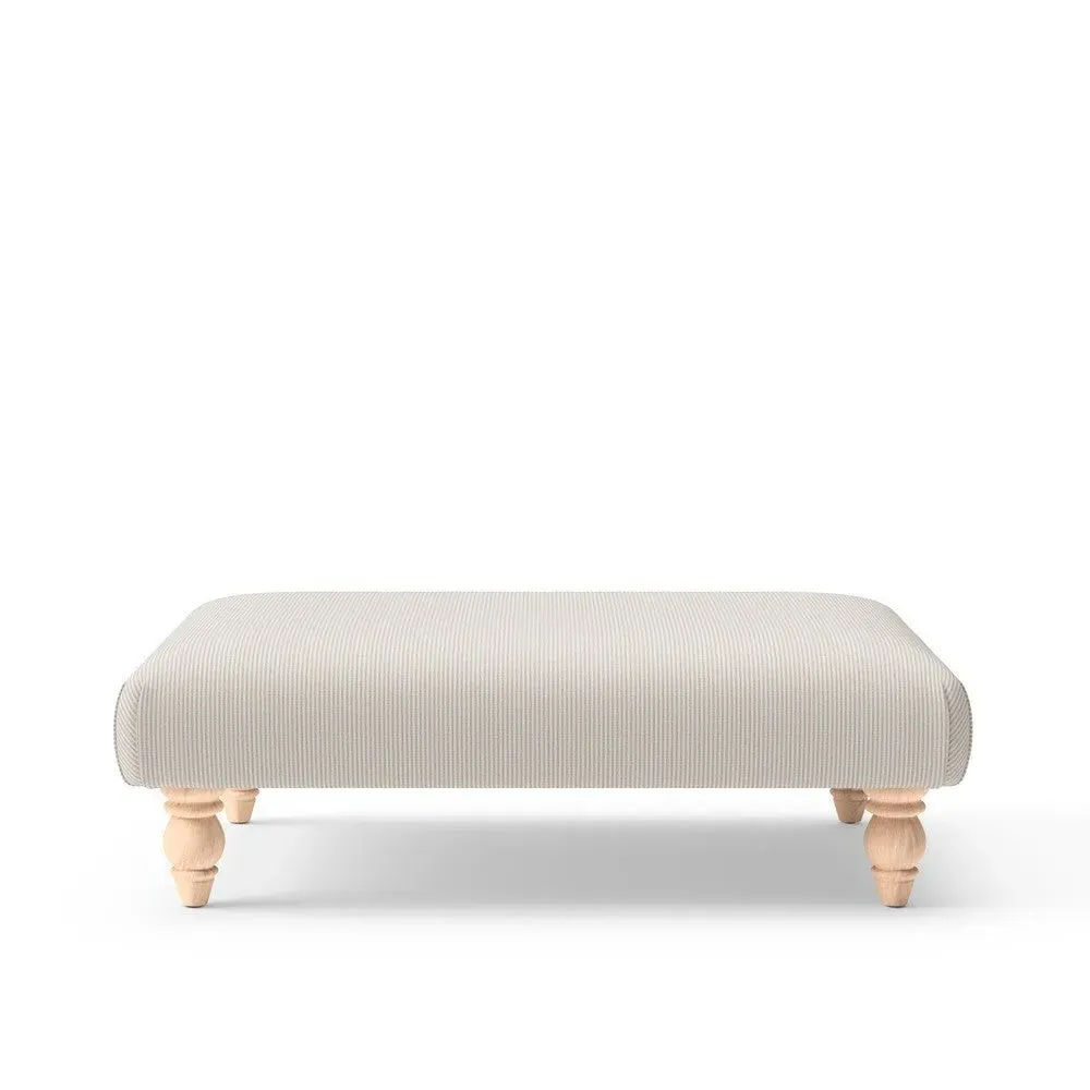 Rectangular Footstool - Natural, Broadway Stripe