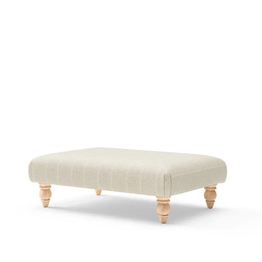 Rectangular Footstool - Natural, Compton Stripe