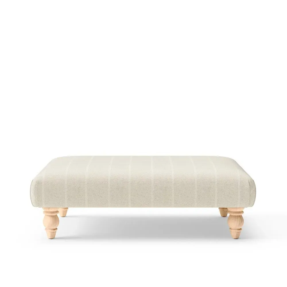 Rectangular Footstool - Natural, Compton Stripe