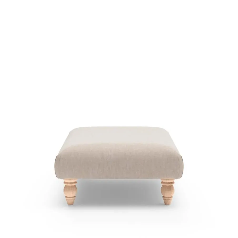 Rectangular Footstool - Natural, Eco Chenille