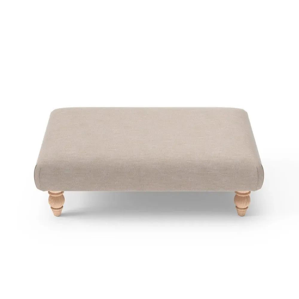Rectangular Footstool - Natural, Eco Chenille