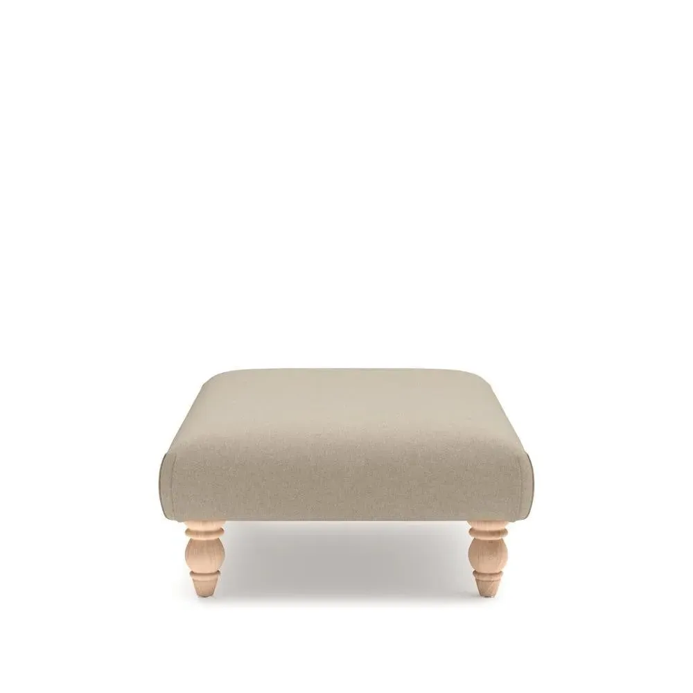 Rectangular Footstool - Natural, House Linen Mix