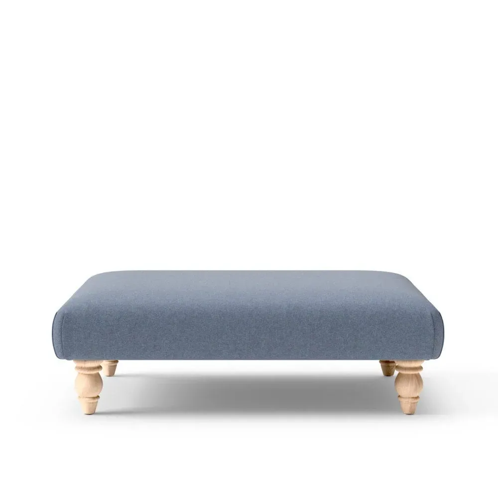 Rectangular Footstool - Purple, Linen Mix image