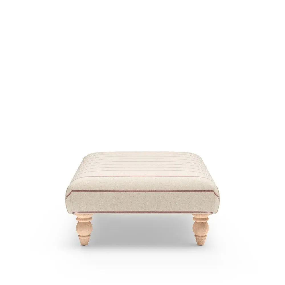 Rectangular Footstool - Raspberry