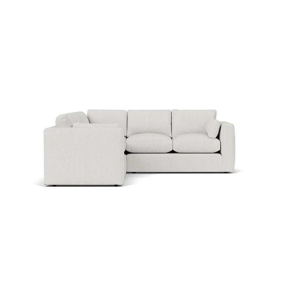 Clarke Compact Corner Sofa - Grey, Broadway Stripe